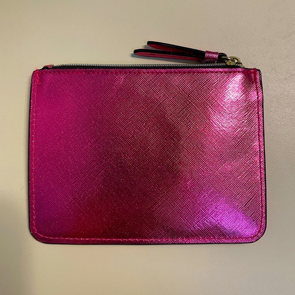 Victoria’s Secret Card Holder Wallet in Fuchsia Magenta With Pink Crystals Bling - Picture 3 of 8